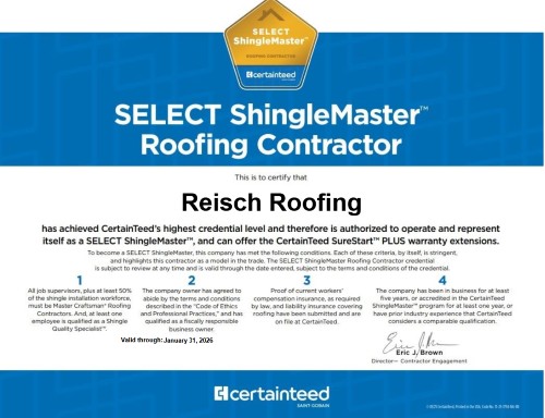 Certainteed Shingle Master Certification
